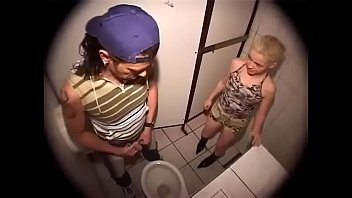 German kinky blonde in her favorite toilet