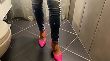 Pee in Jeans when masturbate by Magic Wand then Pee on my ass on end Blow Job