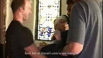 Nun fucked by 3 sinners