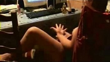 My cute mum masturbating at PC caught by hidden cam