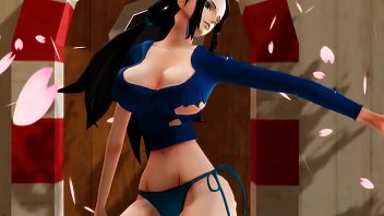 -MMD One Piece- Nico Robin twerking and dancing