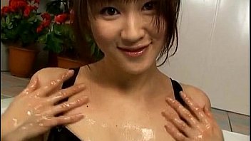 Japanese AV Model fondles her twat and boobs