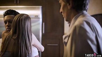 Slutty teen stepsis bangs with my dad and then with me