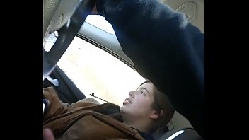 Girl sucks dick in car