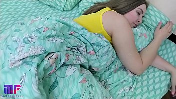 Fucked stepsister with big tits while she slept