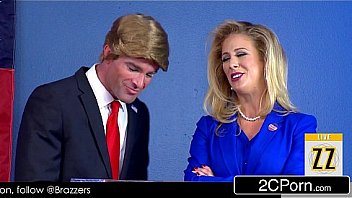 Donald Drumpf Shuts Up Hillary Clayton (Cherie Deville) With His Cock