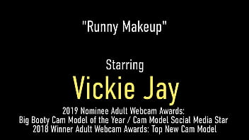 Big Boobed sex queen with a round ass, Vickie Jay, lets her make up run all down her face as she sucks cock, gagging and slobbering on it! Full Video & Vickie Jay Live @ TheVickieJay.com!