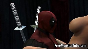 Foxy 3D cartoon blonde babe gets fucked by Deadpool