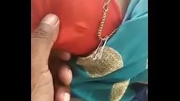 Indian Prostitute Saree boob press on road